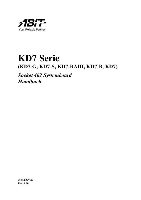 Mode d'emploi ABIT KD7-RAID