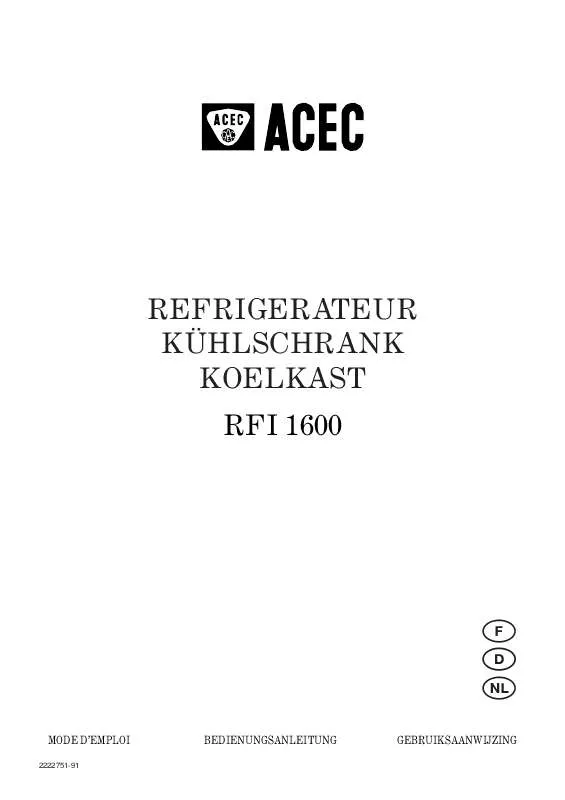 Mode d'emploi ACEC RFI1600