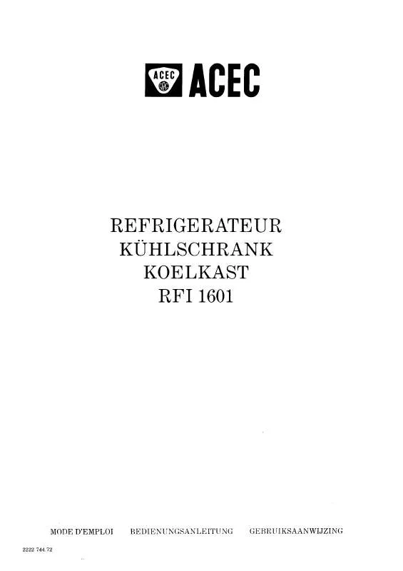 Mode d'emploi ACEC RFI1601
