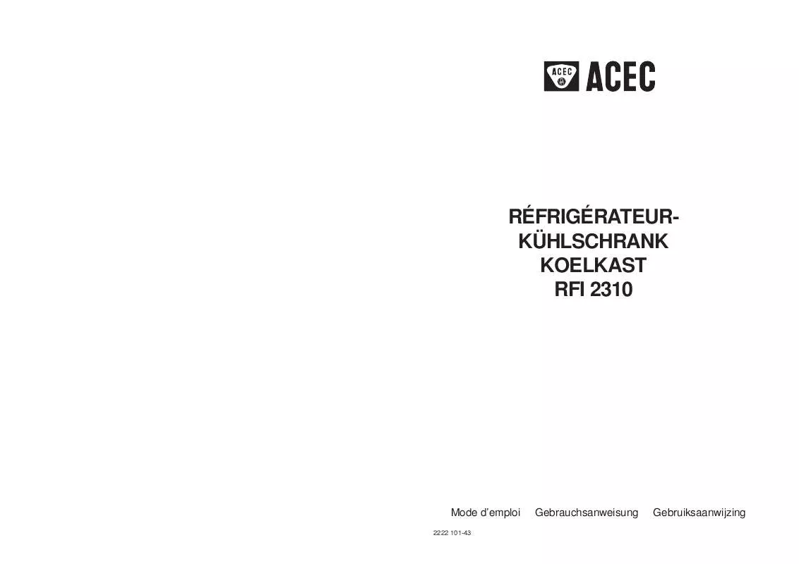 Mode d'emploi ACEC RFI2310