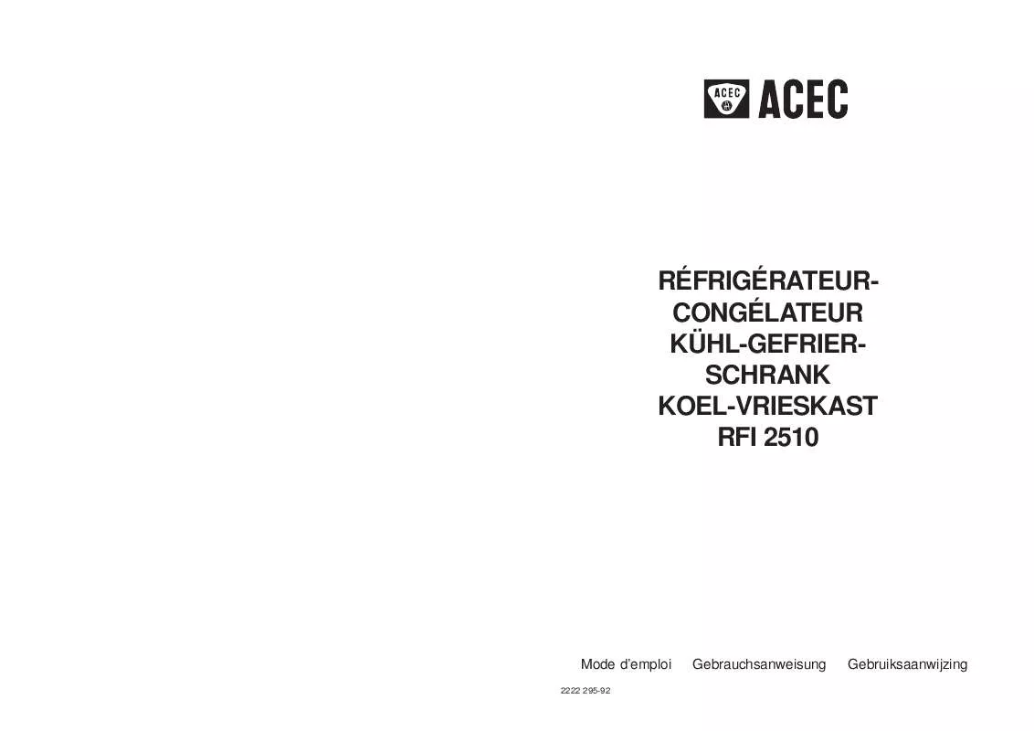 Mode d'emploi ACEC RFI2510