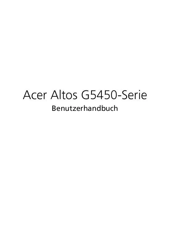 Mode d'emploi ACER AAG5450