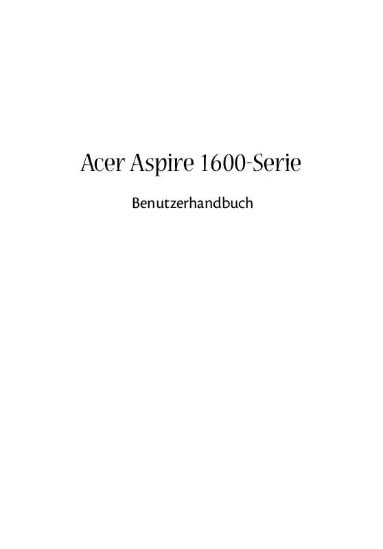 Mode d'emploi ACER ASPIRE 1600