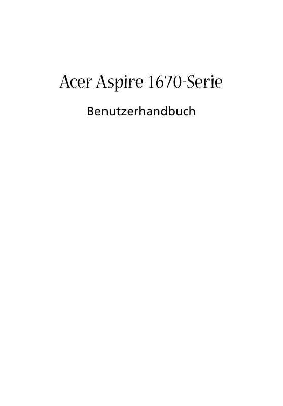 Mode d'emploi ACER ASPIRE 1670