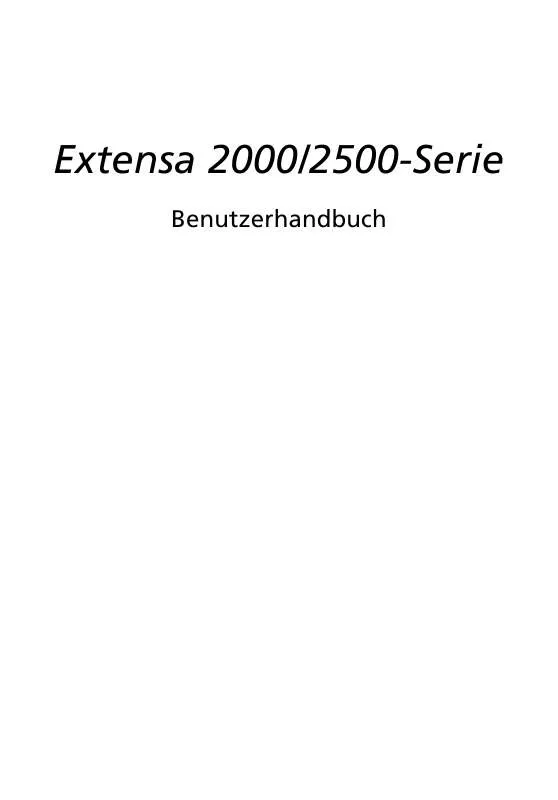 Mode d'emploi ACER EXTENSA-2000-2500