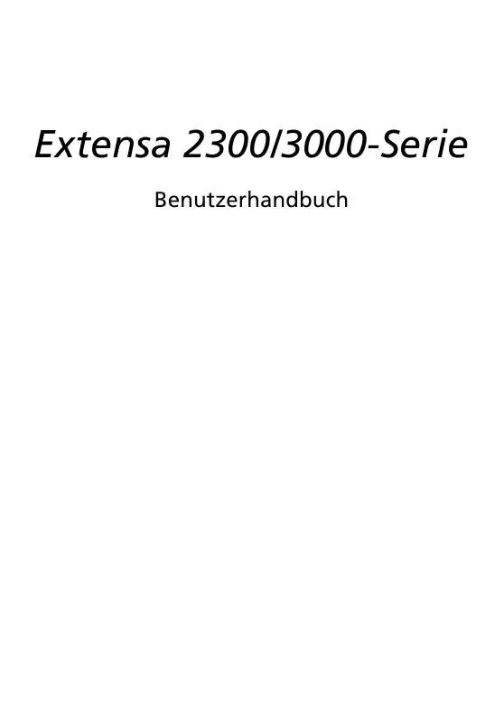 Mode d'emploi ACER EXTENSA-2300