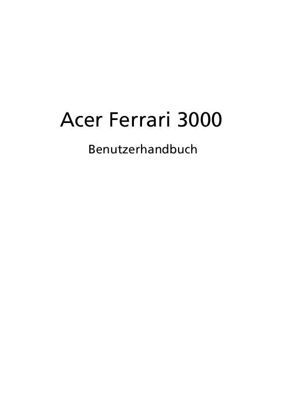Mode d'emploi ACER FERRARI-3000