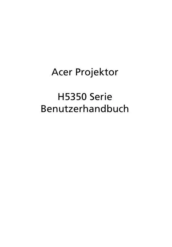 Mode d'emploi ACER H5350