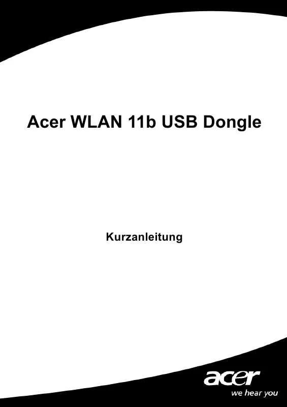 Mode d'emploi ACER WLAN11B-USB-BLUE-LED