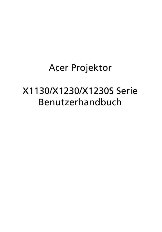 Mode d'emploi ACER X1130P