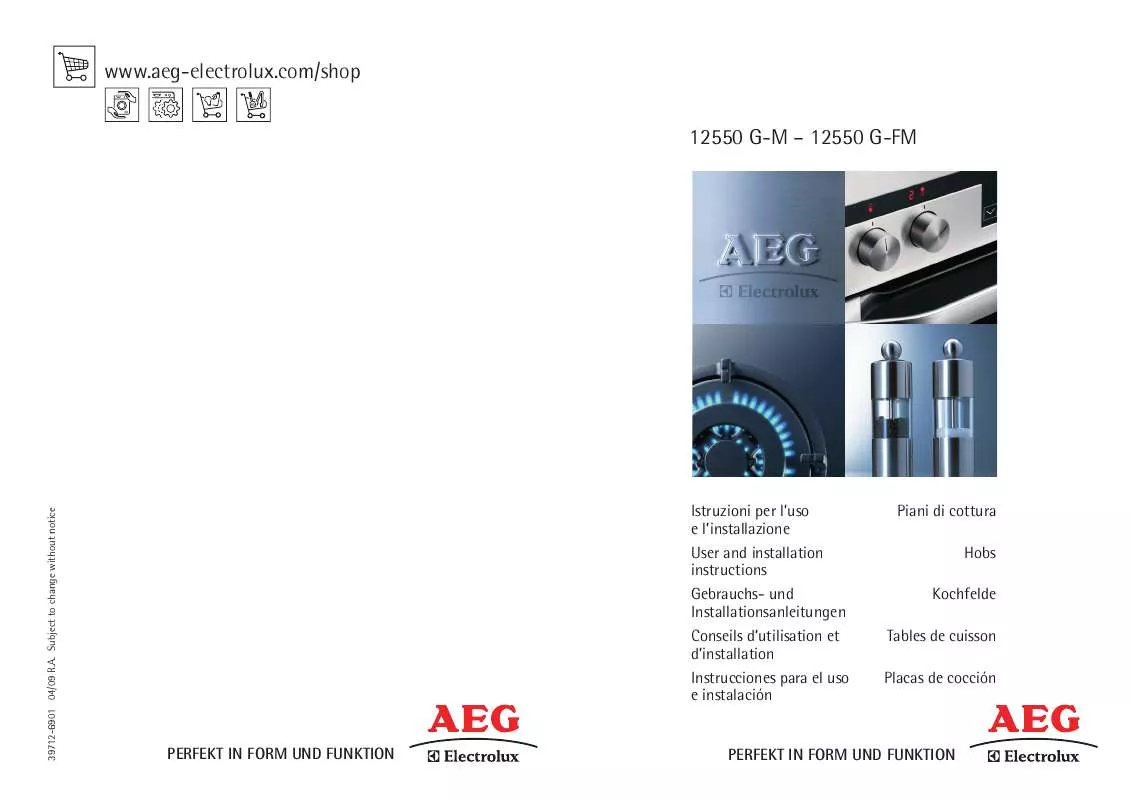 Mode d'emploi AEG-ELECTROLUX 12550G-FM