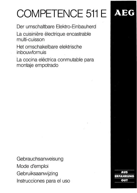 Mode d'emploi AEG-ELECTROLUX 511E-B