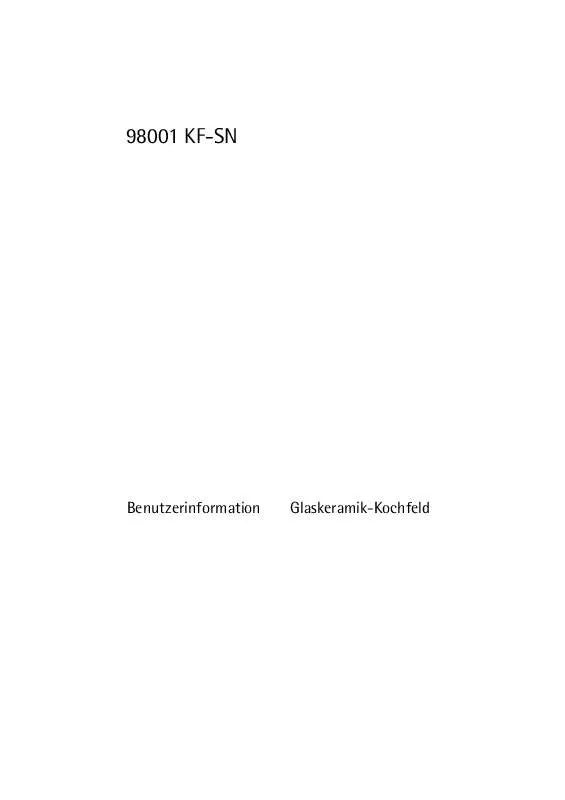Mode d'emploi AEG-ELECTROLUX 98001KF-SN 65Q
