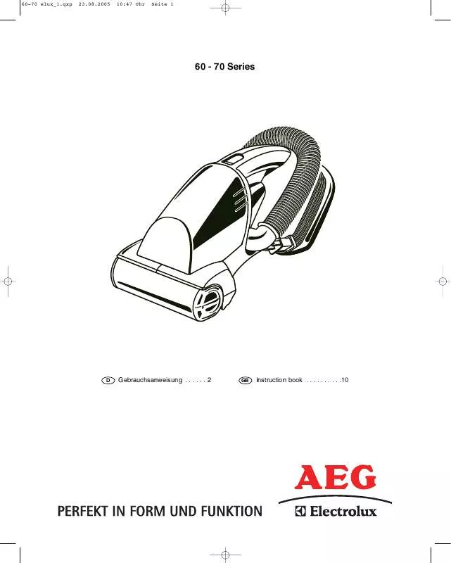 Mode d'emploi AEG-ELECTROLUX AG61A