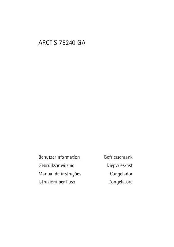 Mode d'emploi AEG-ELECTROLUX ARCTIS 75240 GA