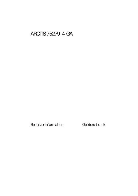Mode d'emploi AEG-ELECTROLUX ARCTIS 75279 GA
