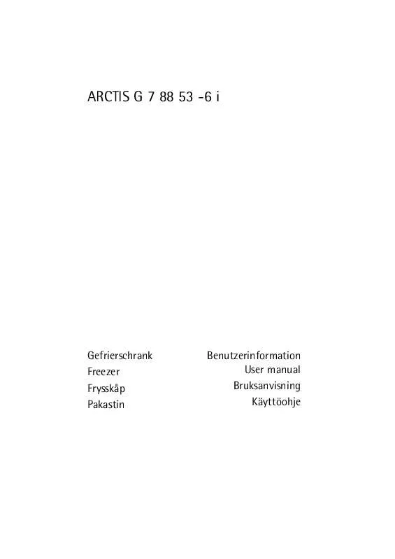 Mode d'emploi AEG-ELECTROLUX ARCTIS G 7 88 53-6I