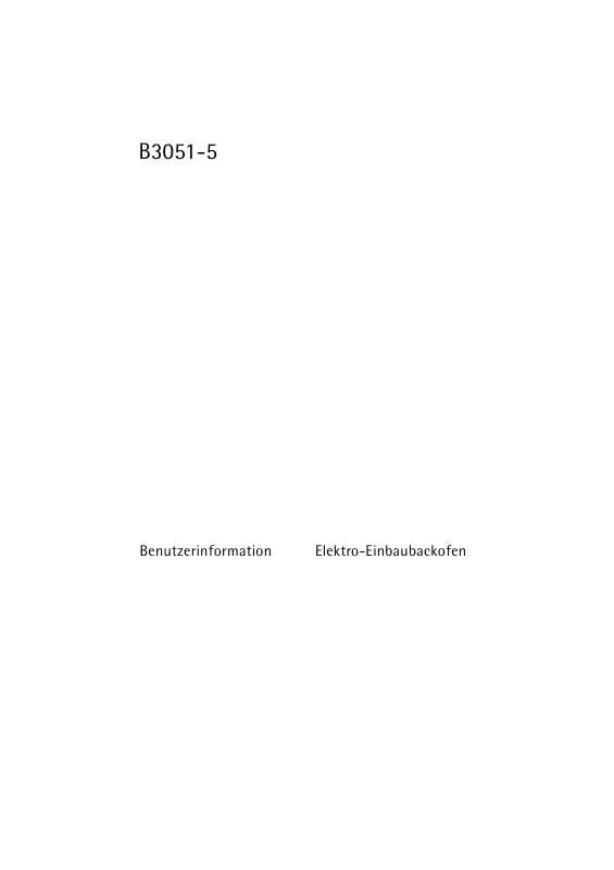 Mode d'emploi AEG-ELECTROLUX COMPETENCE B 3051-5