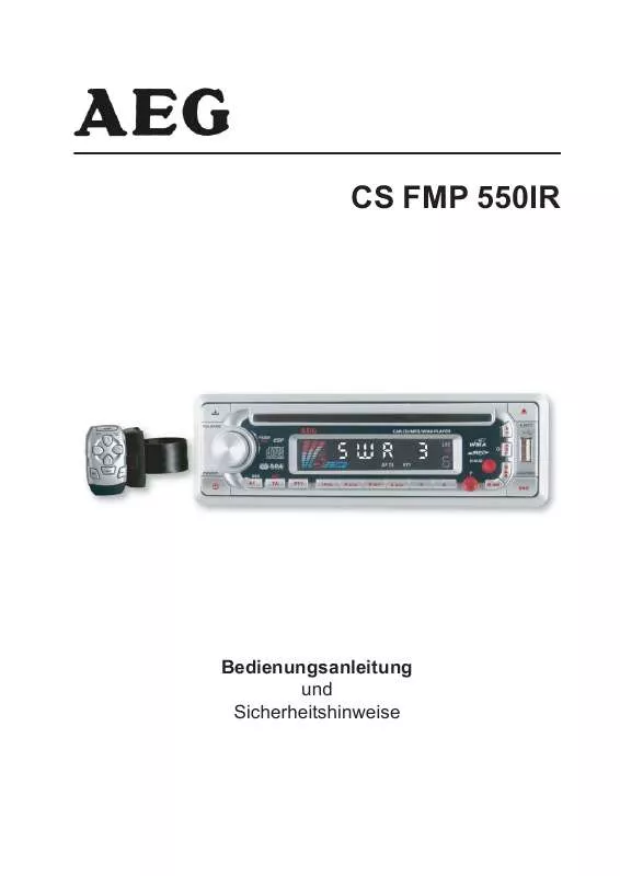 Mode d'emploi AEG-ELECTROLUX CS FMP 550IR