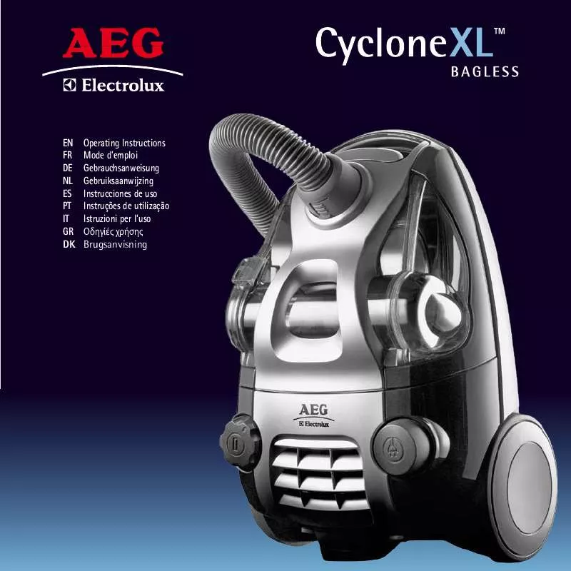 Mode d'emploi AEG-ELECTROLUX CYCLONE XL