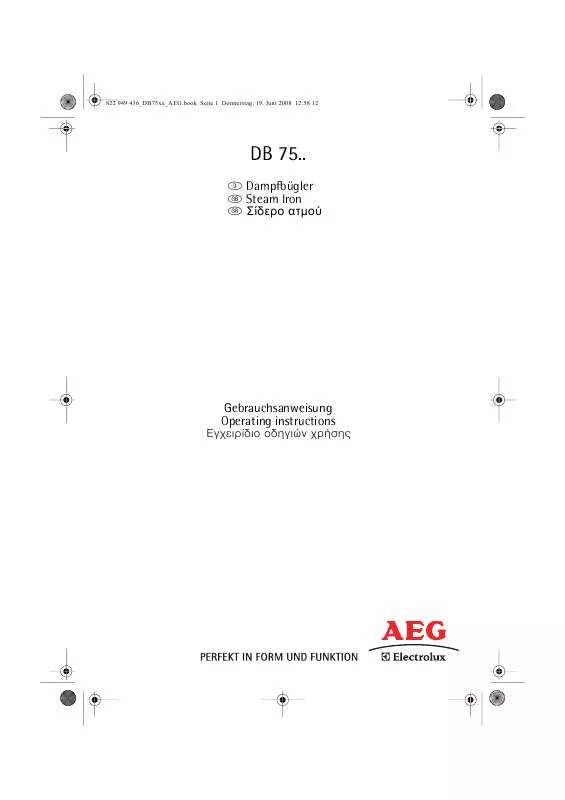 Mode d'emploi AEG-ELECTROLUX DB7510