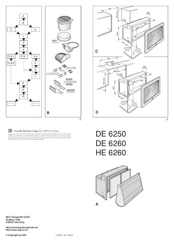 Mode d'emploi AEG-ELECTROLUX DE6260-ML9