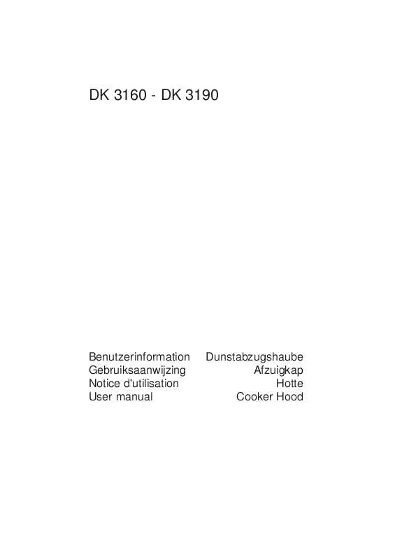 Mode d'emploi AEG-ELECTROLUX DK 3160