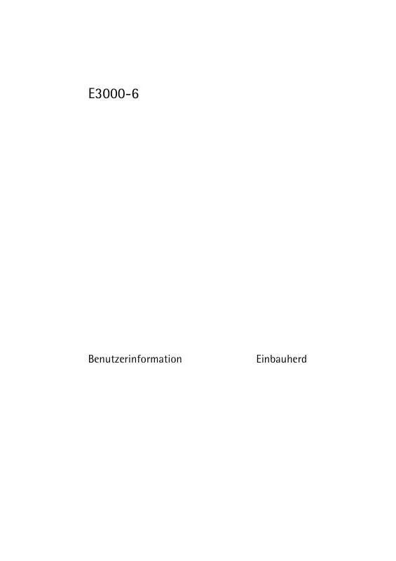 Mode d'emploi AEG-ELECTROLUX E3000-6-W