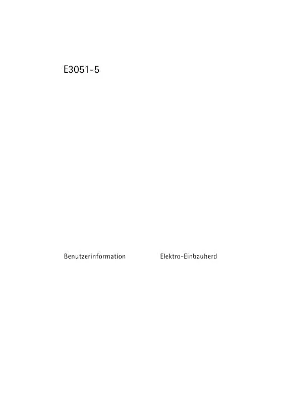 Mode d'emploi AEG-ELECTROLUX E3051-5-D