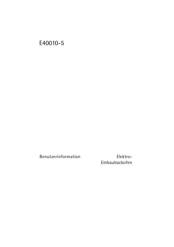 Mode d'emploi AEG-ELECTROLUX E40010-5-M DE R08