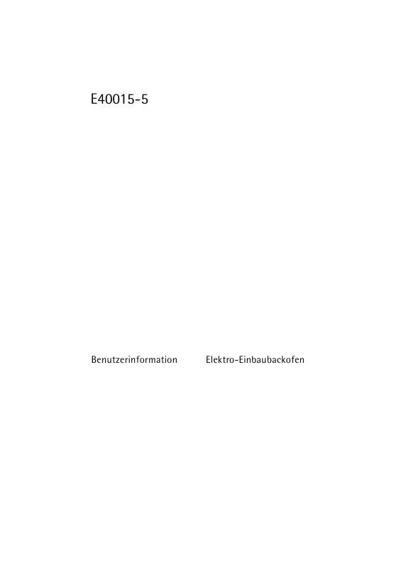 Mode d'emploi AEG-ELECTROLUX E40015-5-M