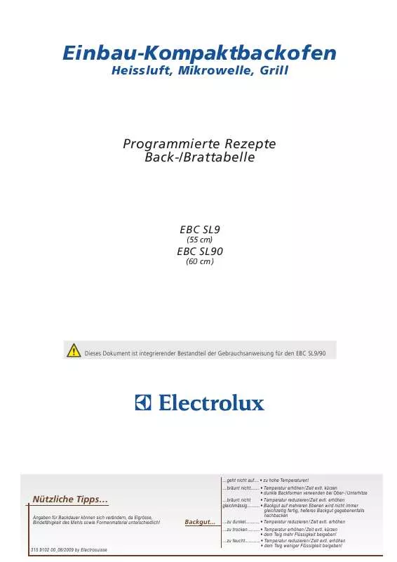 Mode d'emploi AEG-ELECTROLUX EBCSL9SP