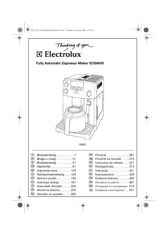 Mode d'emploi AEG-ELECTROLUX ECG6400AU