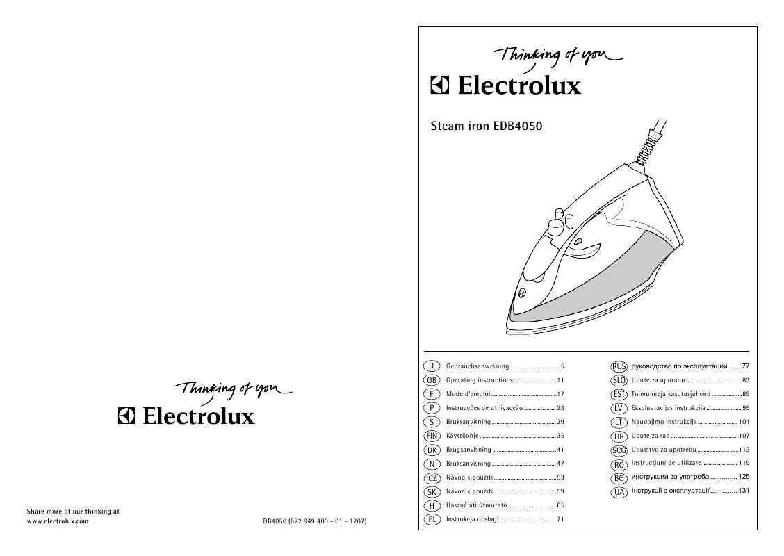 Mode d'emploi AEG-ELECTROLUX EDB4050