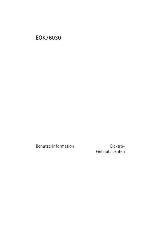 Mode d'emploi AEG-ELECTROLUX EOK76030