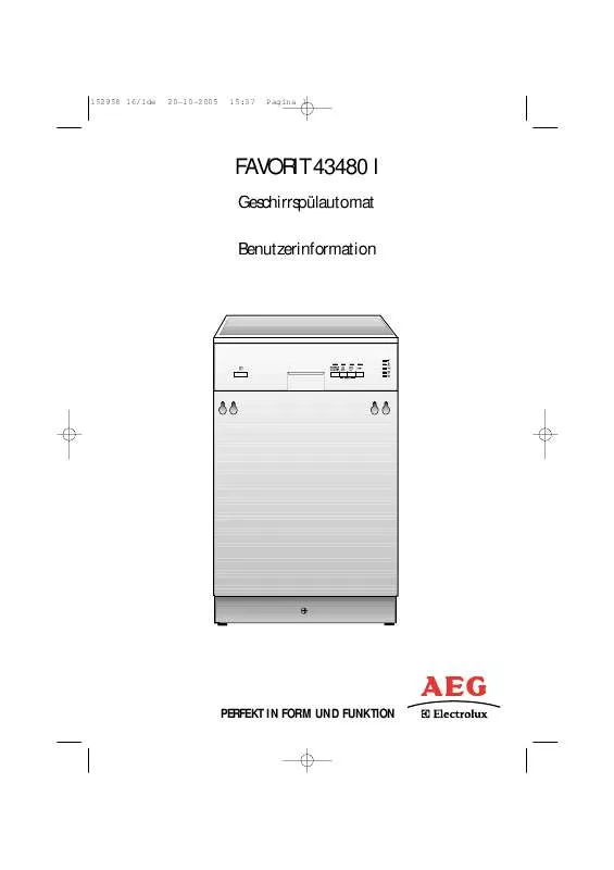 Mode d'emploi AEG-ELECTROLUX F43480I-W