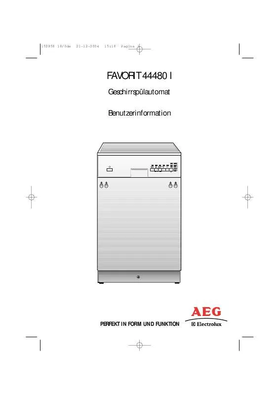 Mode d'emploi AEG-ELECTROLUX F44480I-A