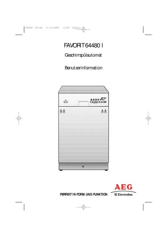 Mode d'emploi AEG-ELECTROLUX F64480I-D
