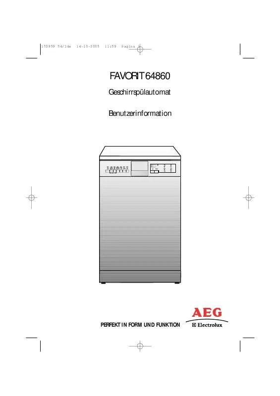 Mode d'emploi AEG-ELECTROLUX F64860