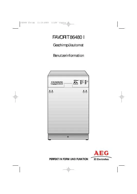 Mode d'emploi AEG-ELECTROLUX F86480I-A