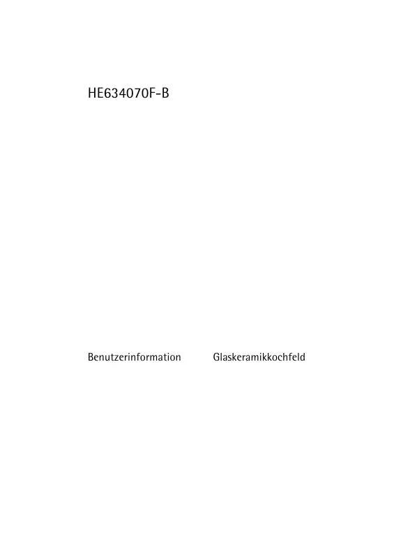 Mode d'emploi AEG-ELECTROLUX HE634070F-B