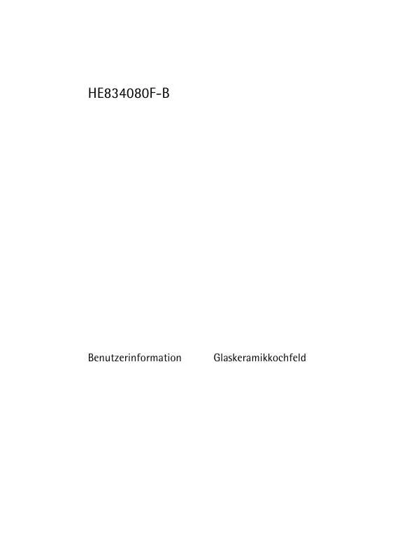 Mode d'emploi AEG-ELECTROLUX HE834080F-B