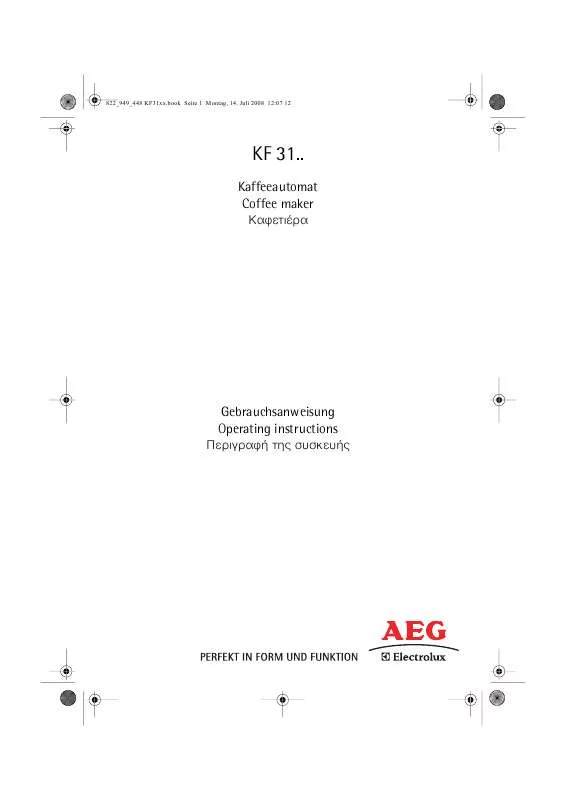 Mode d'emploi AEG-ELECTROLUX KF3100