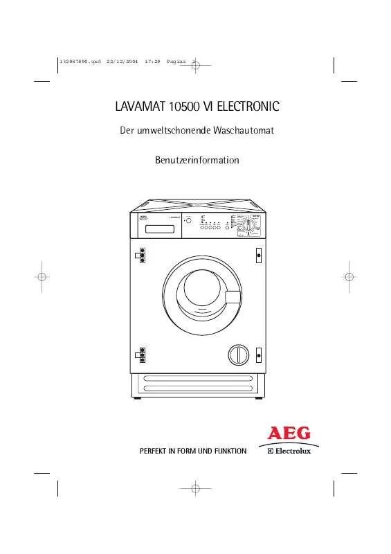 Mode d'emploi AEG-ELECTROLUX LAV10500VI