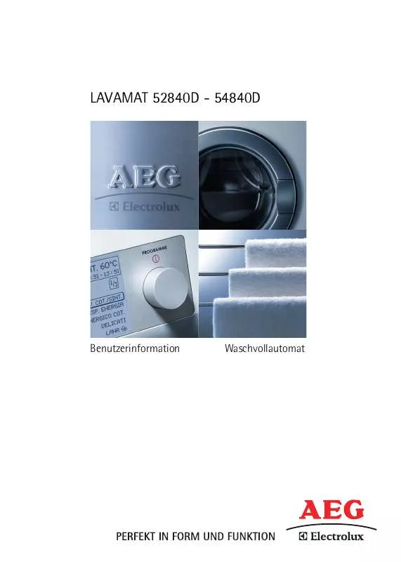 Mode d'emploi AEG-ELECTROLUX LAVAMAT 52840D