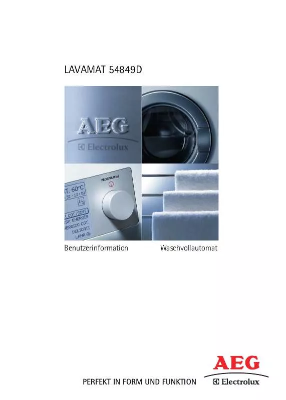 Mode d'emploi AEG-ELECTROLUX LAVAMAT 54849D