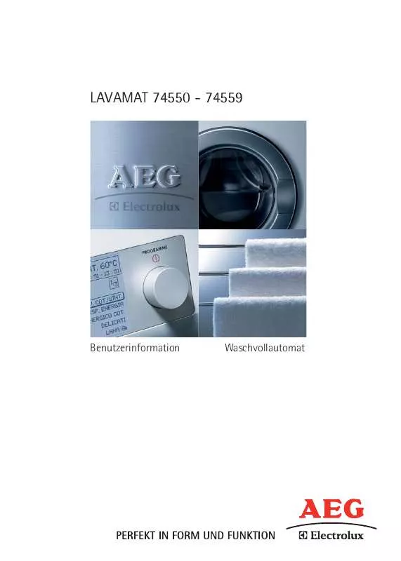 Mode d'emploi AEG-ELECTROLUX LAVAMAT 74550