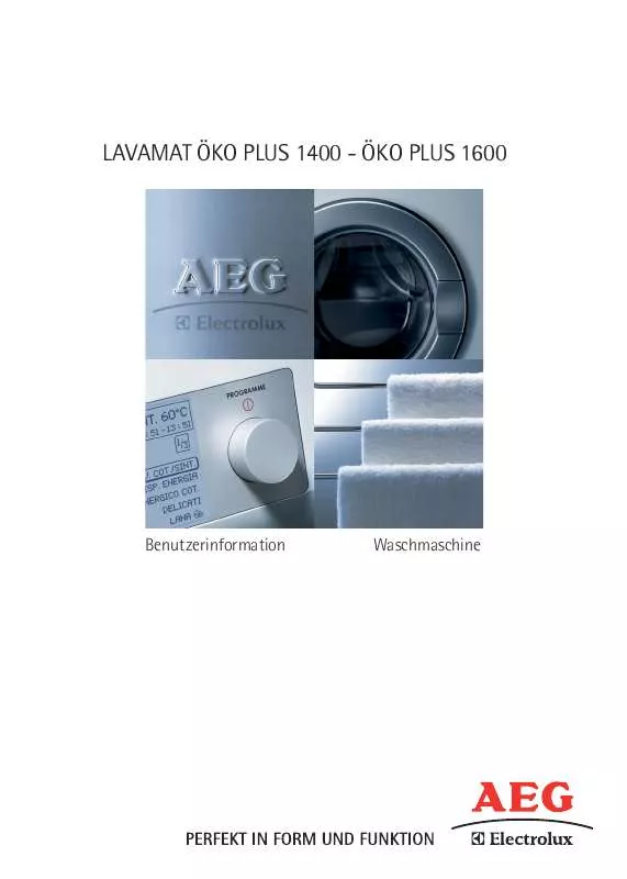Mode d'emploi AEG-ELECTROLUX LAVAMAT PLUS 1400