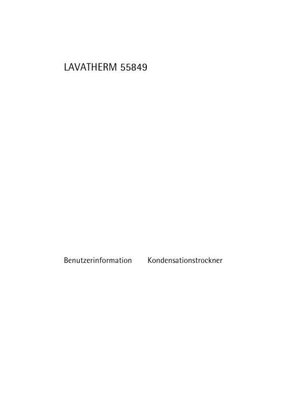 Mode d'emploi AEG-ELECTROLUX LAVATHERM 55849