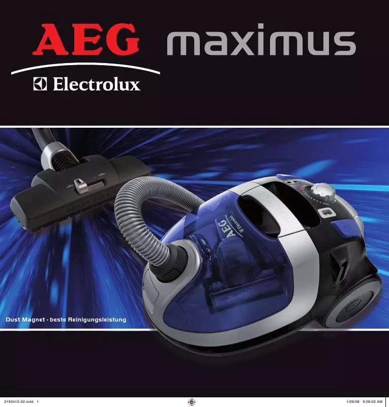 Mode d'emploi AEG-ELECTROLUX MAXIMUS